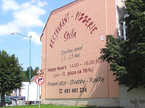 Pizzerie Stella - nátěr fasády